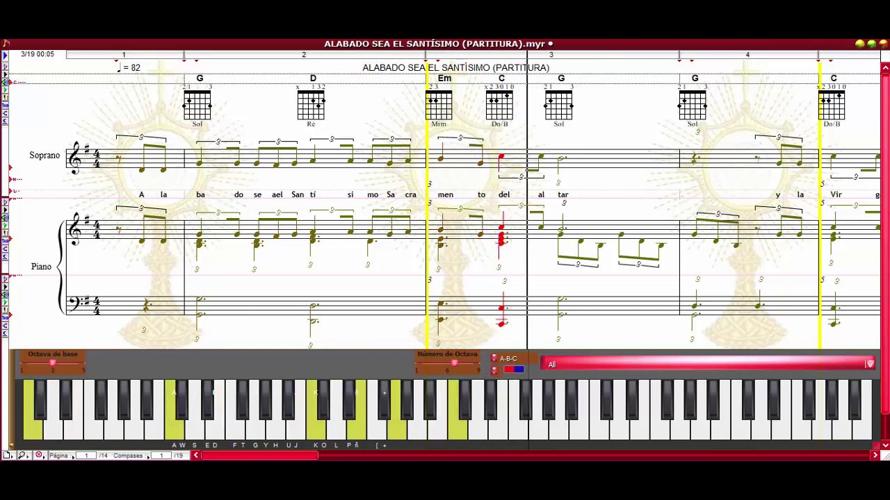 Partitura del Santísimo Sacramento del Altar: Una Alabanza Musical a la